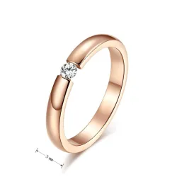 Elegantti sormus kiteellä - ruostumaton teräs