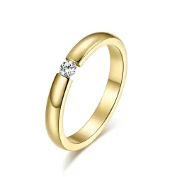 Elegantti sormus kiteellä - ruostumaton teräs