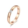 Elegant ring with crystal - stainless steel