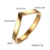 Elegante V Form Goldring