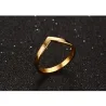 AnillosAnillo de oro de forma V elegante