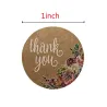 Thank you - ronde stickers - natuurlijk kraftpapier - 500/1000 stuksLijmen & plakbanden