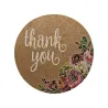 Thank You - naturalne okrągłe naklejki kraft 500 szt - 1000 sztKleje & Taśmy
