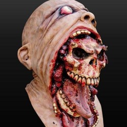 Sanguinato zombie - maschera di Halloween viso pieno