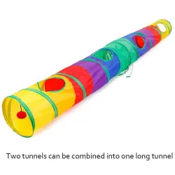Färgglad tunnel för husdjur - kollapsbar rör