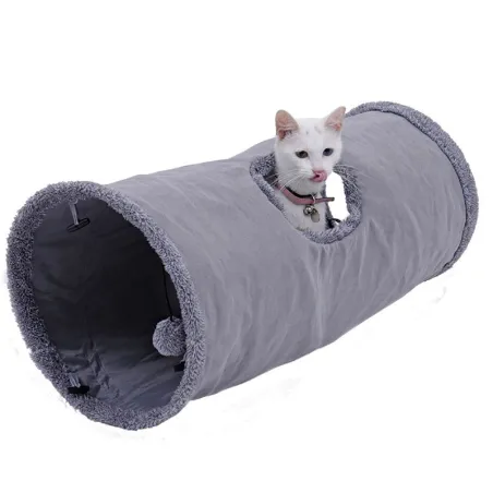 Vikbara husdjur mocka tunnel med boll & stål ram