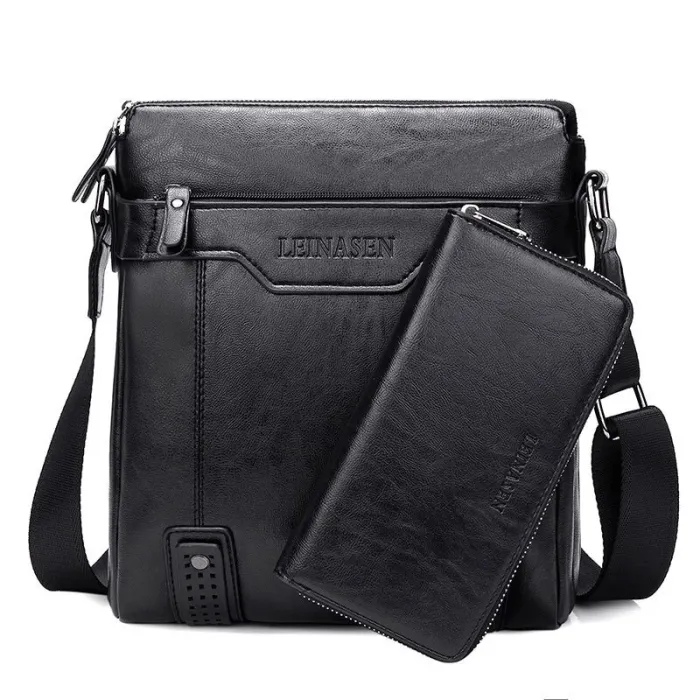 Borsa a tracolla in pelle alla moda con portafoglio*