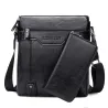 Muodikas nahka crossbody & olkapäälaukku lompakolla