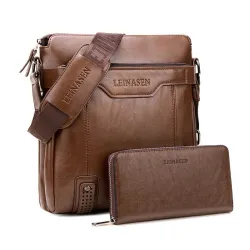 Modieuze leren crossbody & schoudertas met portemonnee*Tassen