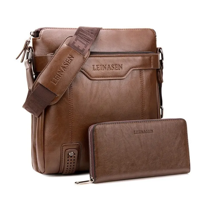 Modieuze leren crossbody & schoudertas met portemonnee*Tassen