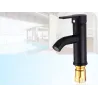 Black stainless steel basin faucet