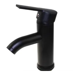 Black stainless steel basin faucet