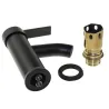 Black stainless steel basin faucet