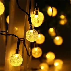 Solar LED crystal balls - waterproof christmas lights