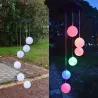 LED solare alimentato vento chimes luce - palline appese - lampada