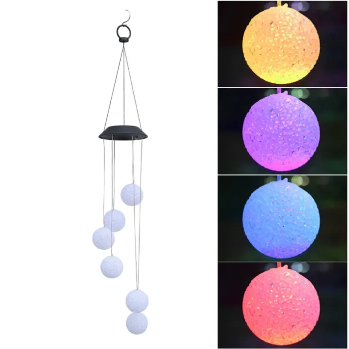 LED solar powered wind chimes light - hanging balls - lampLED strips