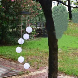 LED solenergid vind chimes ljus - hängande bollar - lampa