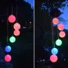 LED solare alimentato vento chimes luce - palline appese - lampada