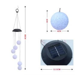 LED Aurinkovoimainen tuuli valoa - ripustaa palloja - lamppu