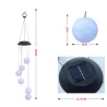 LED solare alimentato vento chimes luce - palline appese - lampada