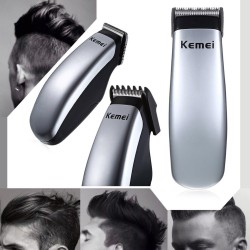 Kemei - bateria elétrica mini cortador de cabelo - aparador de barba
