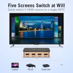 5 in 1 & 3 in 1 su 4K Interruttore HDMI
