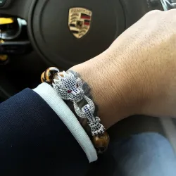 Crystal dragon - bracelet with beads stone