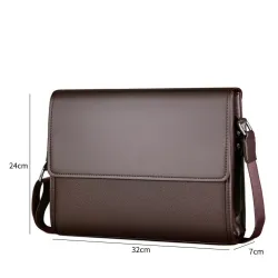Vintage klassisk crossbody & axlar läderpåse