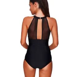 Maillot de bain en maille d'une pièce avec poussée