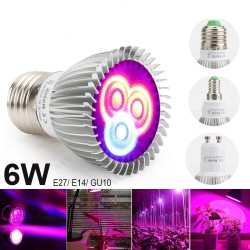 6W - E27 E14 GU10 - LED crescer luz - hidropônico