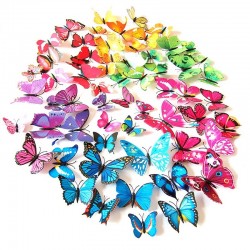 3D Schmetterlinge Wandaufkleber - Kühlschrankmagnete - 12 Stück