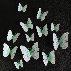 3D butterfly - wall sticker with magnet 12 pieces