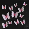 papillon 3D - sticker mural avec aimant 12 pièces
