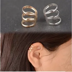Gold & Silver Ear Clip - 1 bit