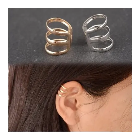 AretesOro " plateado clip de oreja - 1 pieza