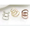 Gold & silver ear clip - 1 piece