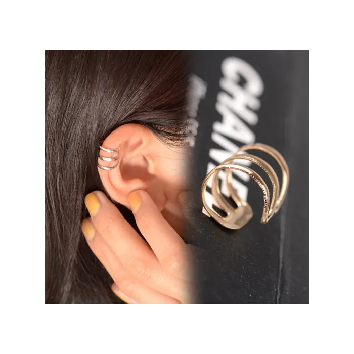 Gold & silver ear clip - 1 piece