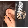 Gold & silver ear clip - 1 piece