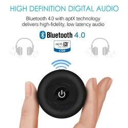 AltavocesAdaptador estéreo multipunto Audio 3.5mm - coche inalámbrico Transmisor de música Bluetooth para altavoz PC TV
