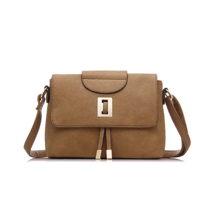 Retro läder crossbody & axelväska