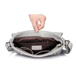 Crossbody couro retro e saco de ombro