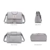 Crossbody couro retro e saco de ombro