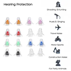 Tappi auricolari antirumore - riutilizzabili - protezione dell'udito - spine di partito - impermeabili