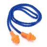 Waterproof silicone ear plugs - reusable - hearing protection - with string 10 pairs