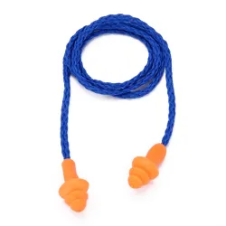 Waterproof silicone ear plugs - reusable - hearing protection - with string 10 pairs