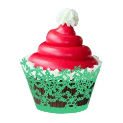 Jul omslag för muffins & cupcakes - papper wrappers 12 bitar
