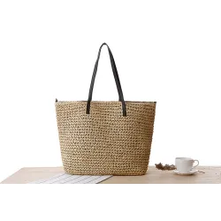 Große Strandtasche aus Stroh