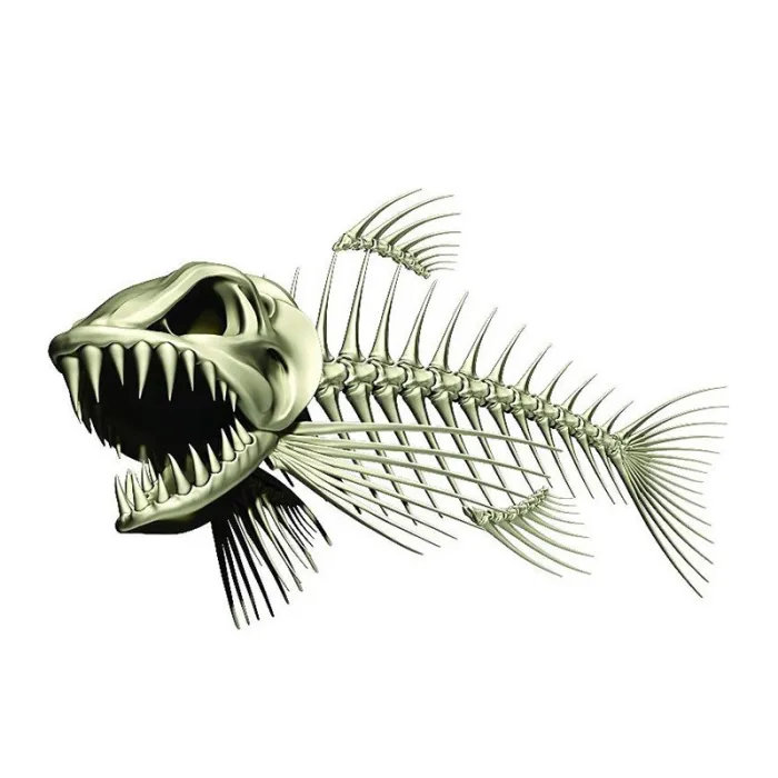 3D fish skeleton - car & motorcycle sticker 13 * 85cm