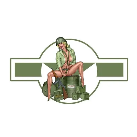 Amerikansk armé flicka - bil & motorcykel vinyl klistermärke - vattentät 13 * 7,4 cm
