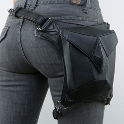 Steampunk - gothic - waist & leg leather bag